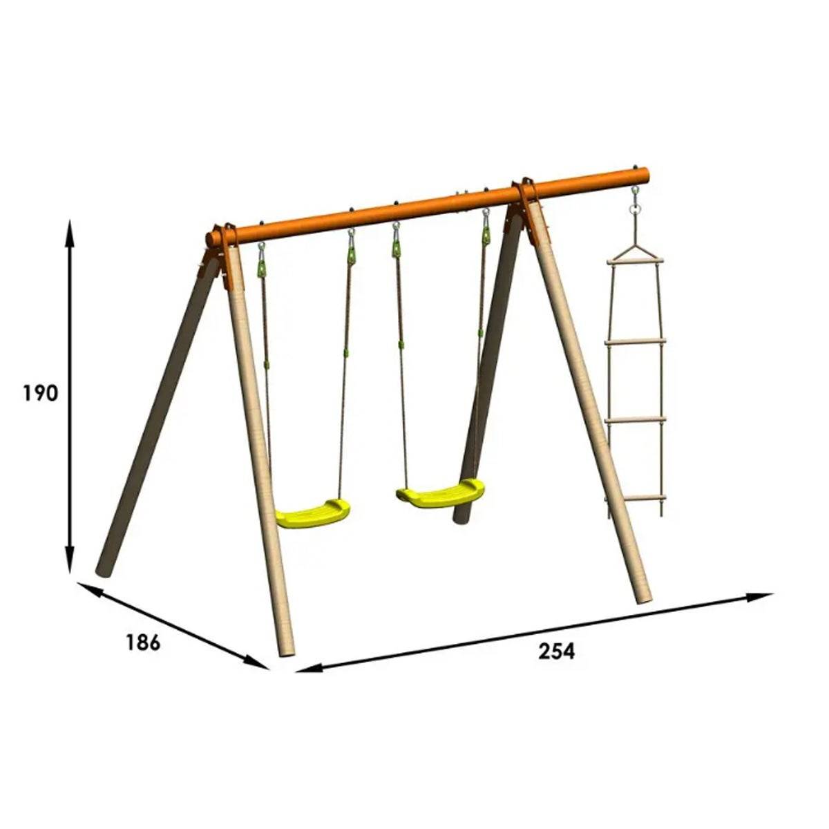 Portique bois poutre métal 1,90 m Techwood Premium PIKI - Image 4
