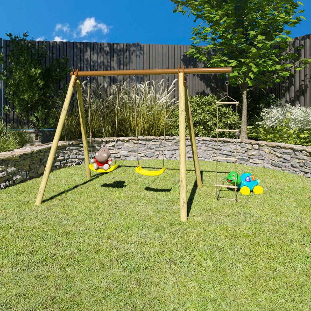 Portique bois poutre métal 1,90 m Techwood Premium PIKI - Image 3