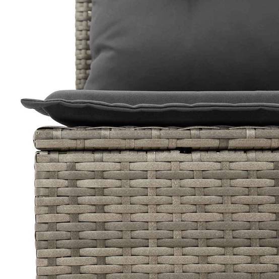 Salon de jardin 6 places modulable en polyrotin avec coussins confortables Gris – ComfortXL Outdoor Living - Image 7