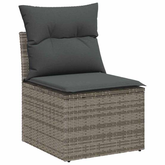 Salon de jardin 6 places modulable en polyrotin avec coussins confortables Gris – ComfortXL Outdoor Living - Image 5