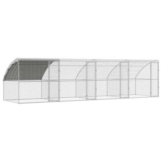 Volière extérieure 8x2m en acier galvanisé parc à poules très grand – ComfortXL Outdoor Living - Image 2