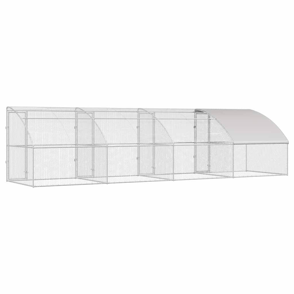 Volière extérieure 8x2m en acier galvanisé parc à poules très grand – ComfortXL Outdoor Living - Image 6