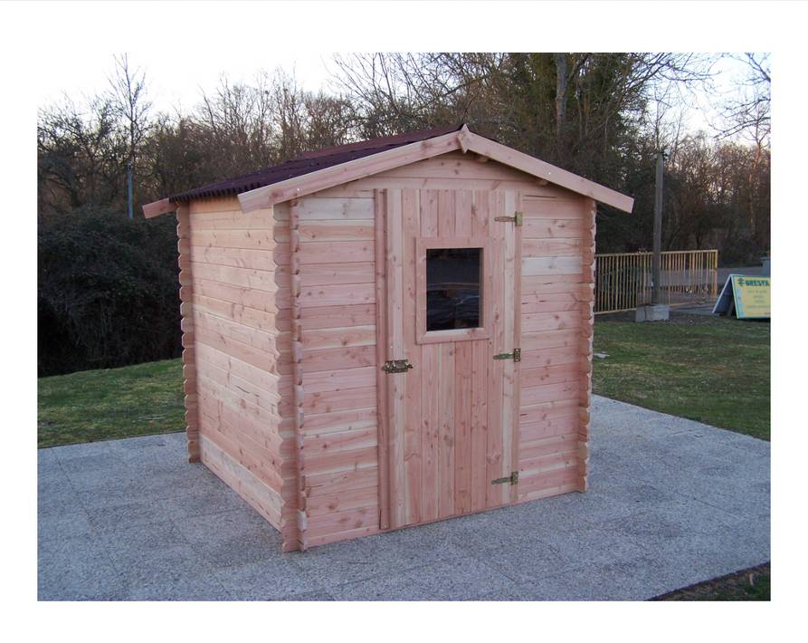 Habrita - Abri DALIA madriers Douglas 20 mm sans plancher toit double pente 4,71 m² Habrita - Image 3