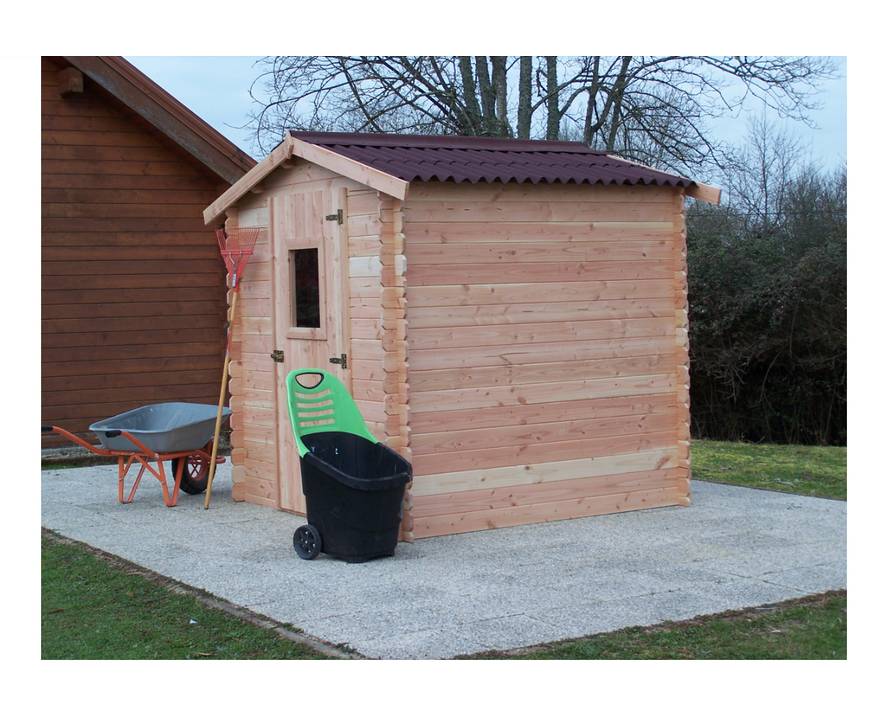 Habrita - Abri DALIA madriers Douglas 20 mm sans plancher toit double pente 4,71 m² Habrita - Image 4