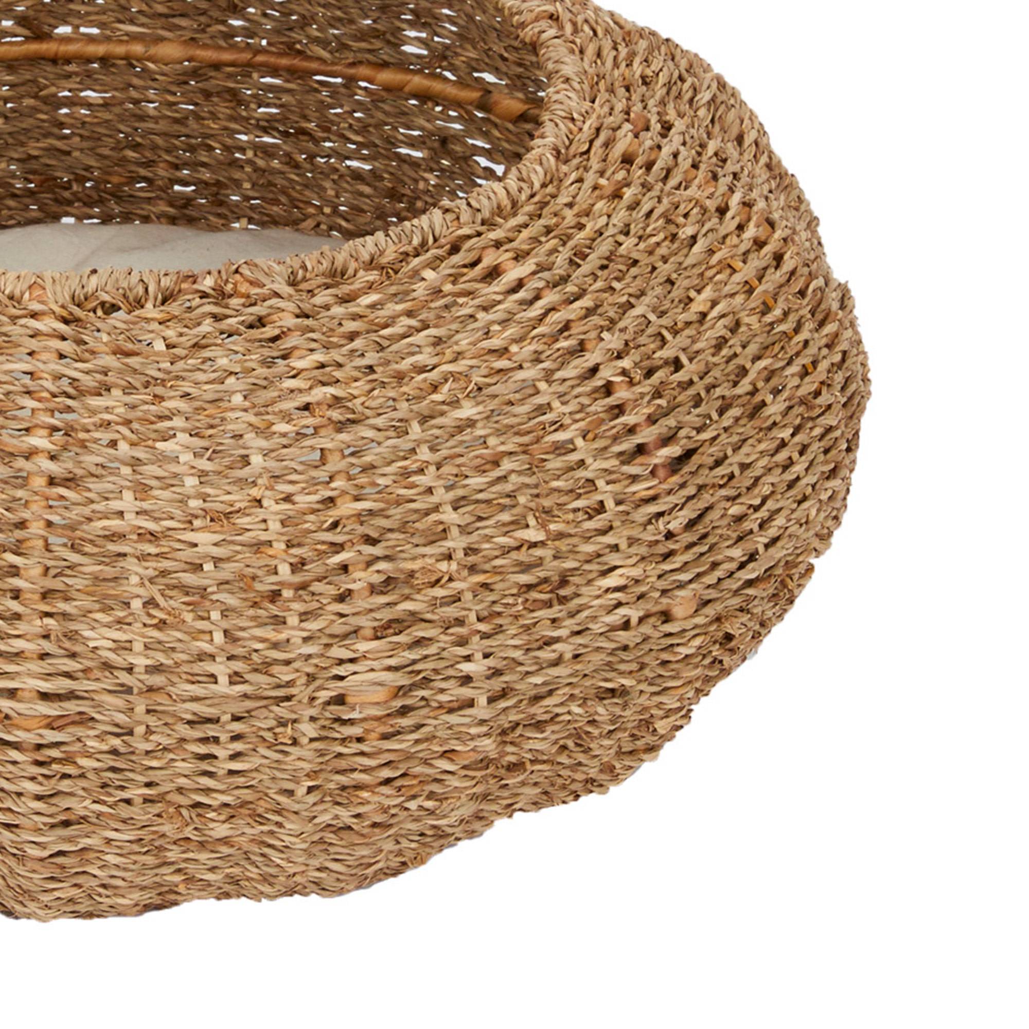 Panier en osier pour chat ou petit chien avec coussin amovible lavable - Image 5