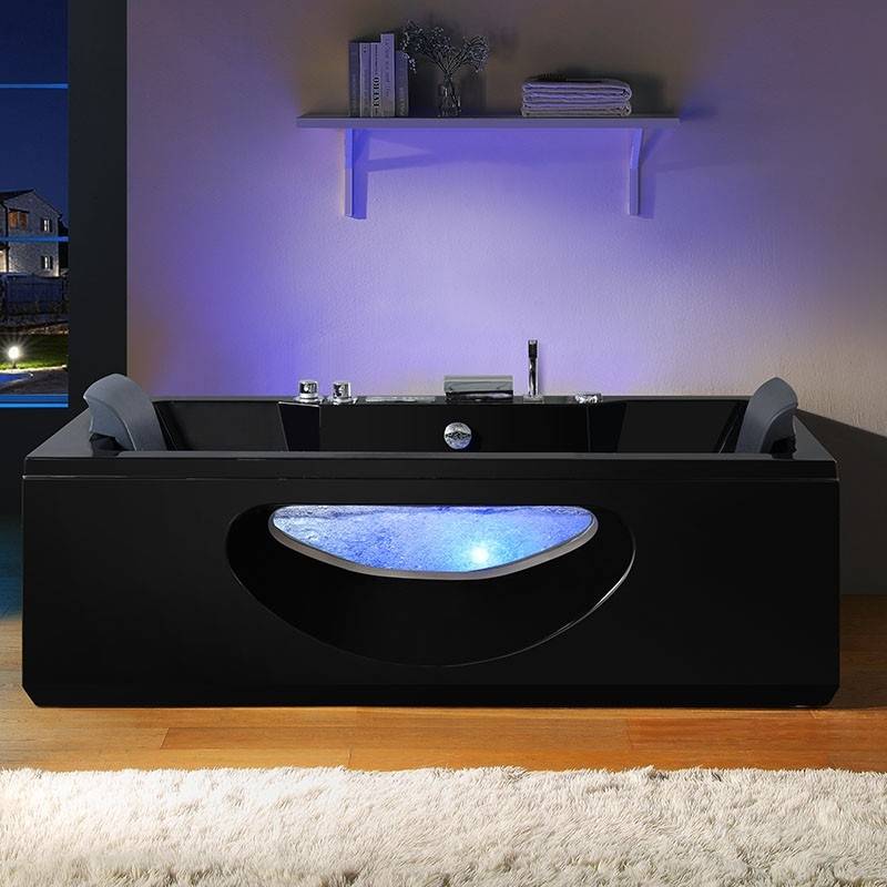 Baignoire balneo RIVIERA BLACK 1 place ARCHIPEL® 180x90 - Image 4