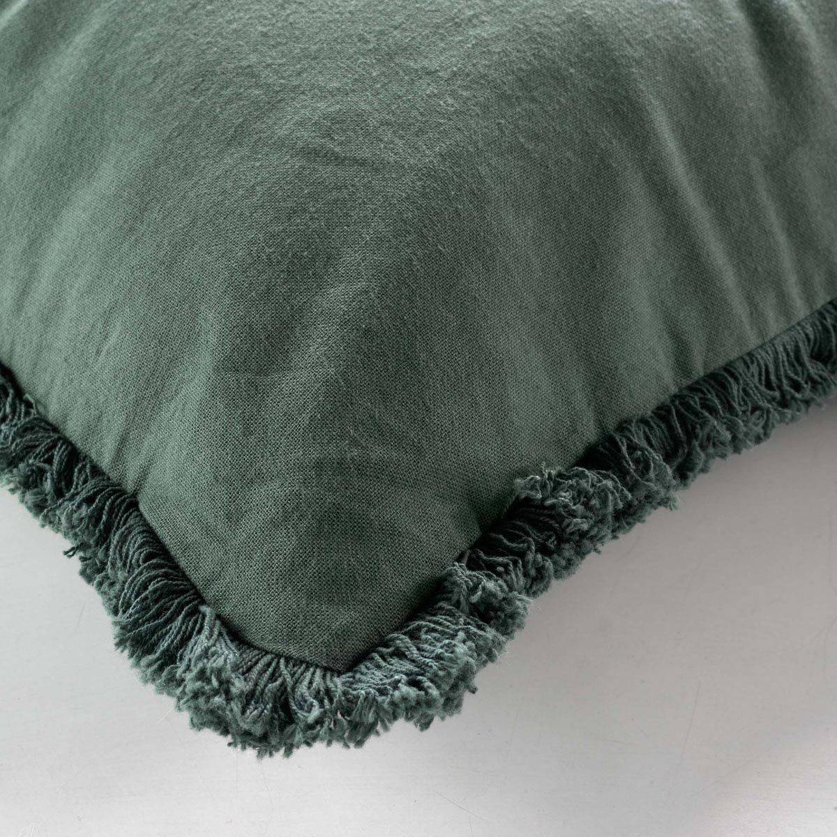 Coussin Déco à Franges "Eve" 45x45cm Verveine - Image 2