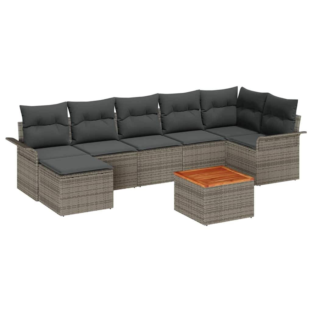 ComfortXL - Salon de jardin 8 places avec rangement et table en polyrotin Gris – ComfortXL Outdoor Living - Image 2