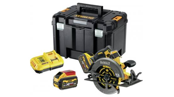 Scie circulaire 2.0 XR FLEXVOLT 54V Brushless - 190mm - DEWALT - avec 2 batteries 54V 2.0Ah - chargeur - TSTAK - DCS578T2-QW - Image 1