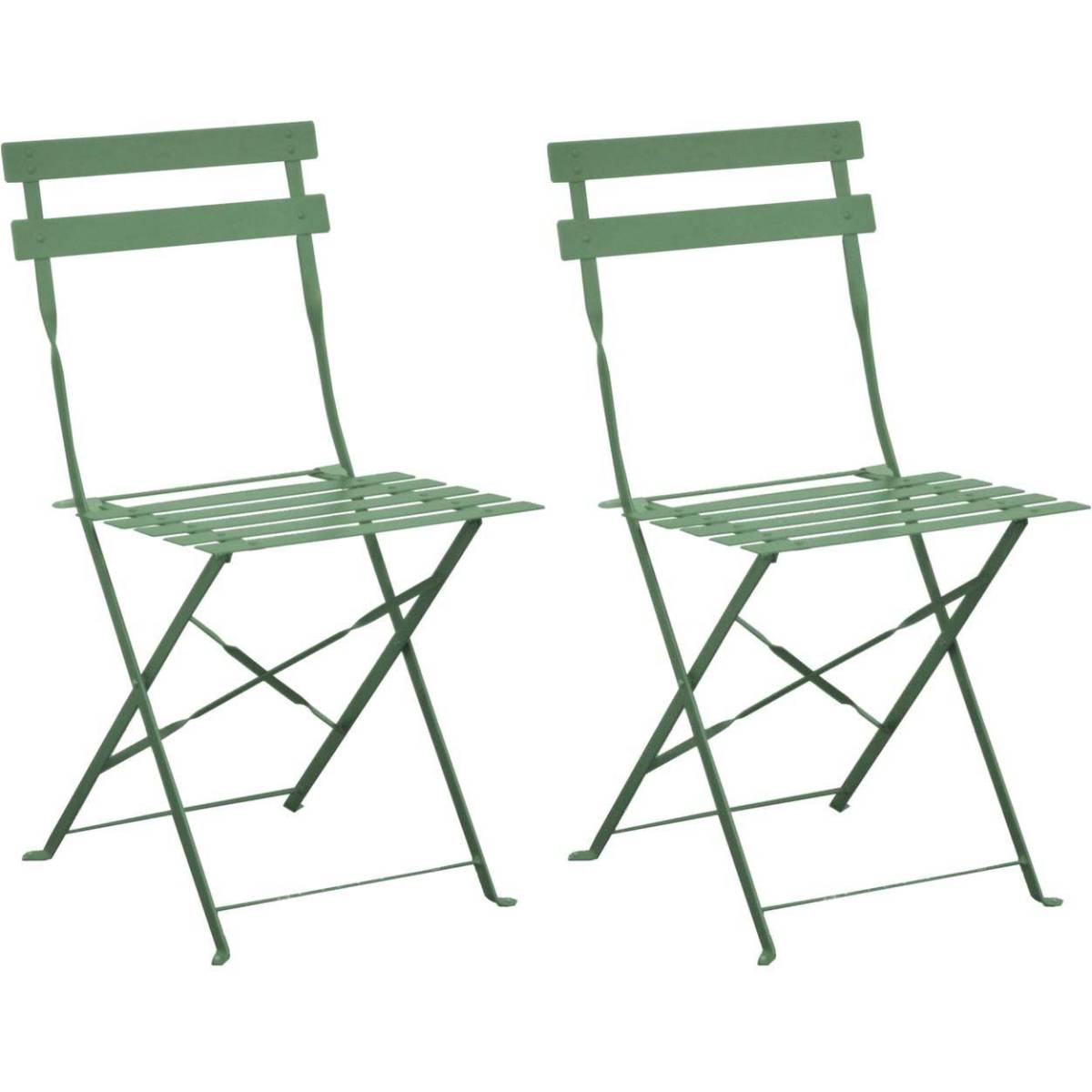 Alize - Chaises pliantes en acier Cuba (Lot de 2) - Image 1