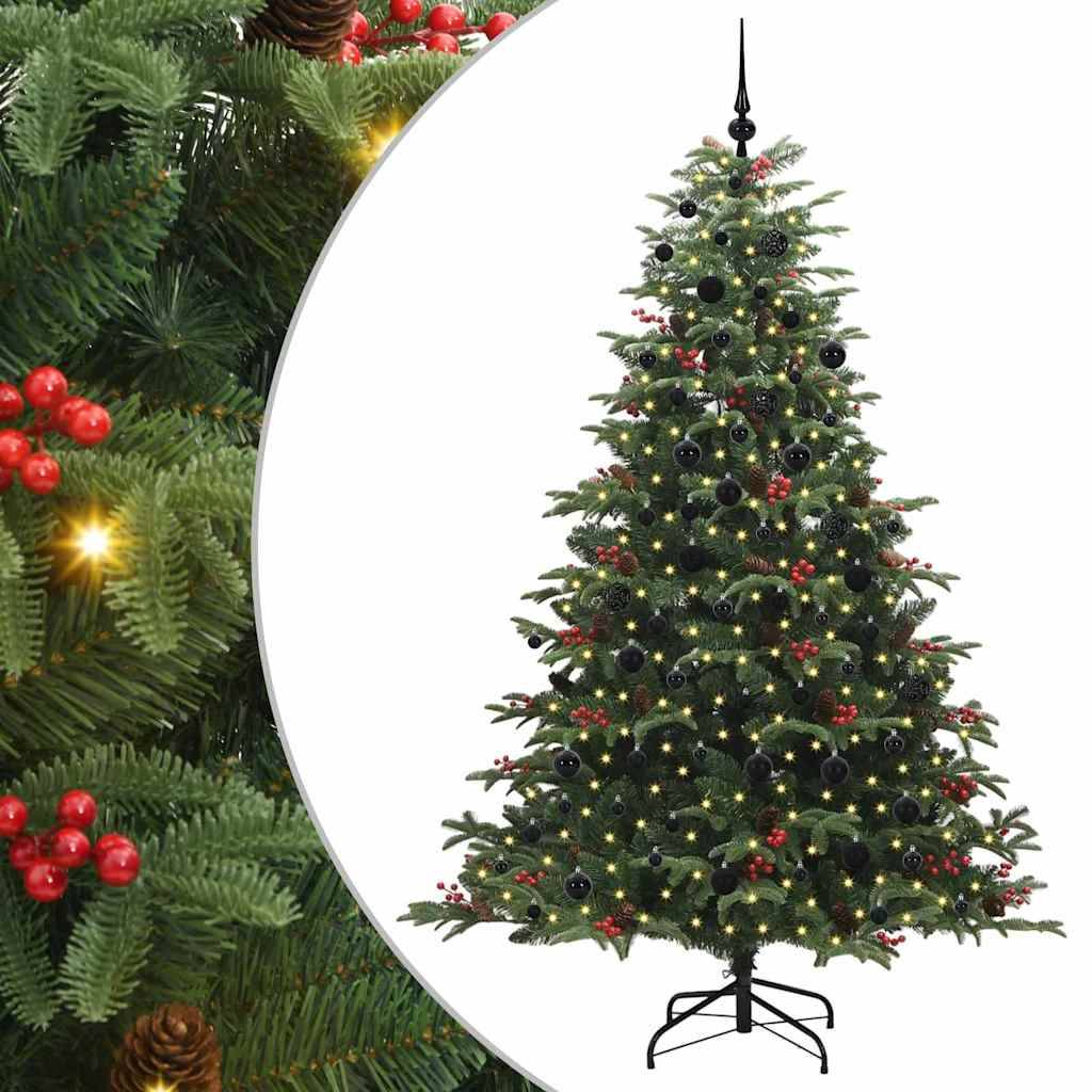 Sapin de Noël | Arbre de Noël artificiel Vert 210 cm PVC, métal et plastique Maison Chic - Image 1