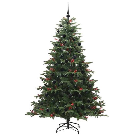Sapin de Noël | Arbre de Noël artificiel Vert 210 cm PVC, métal et plastique Maison Chic - Image 4