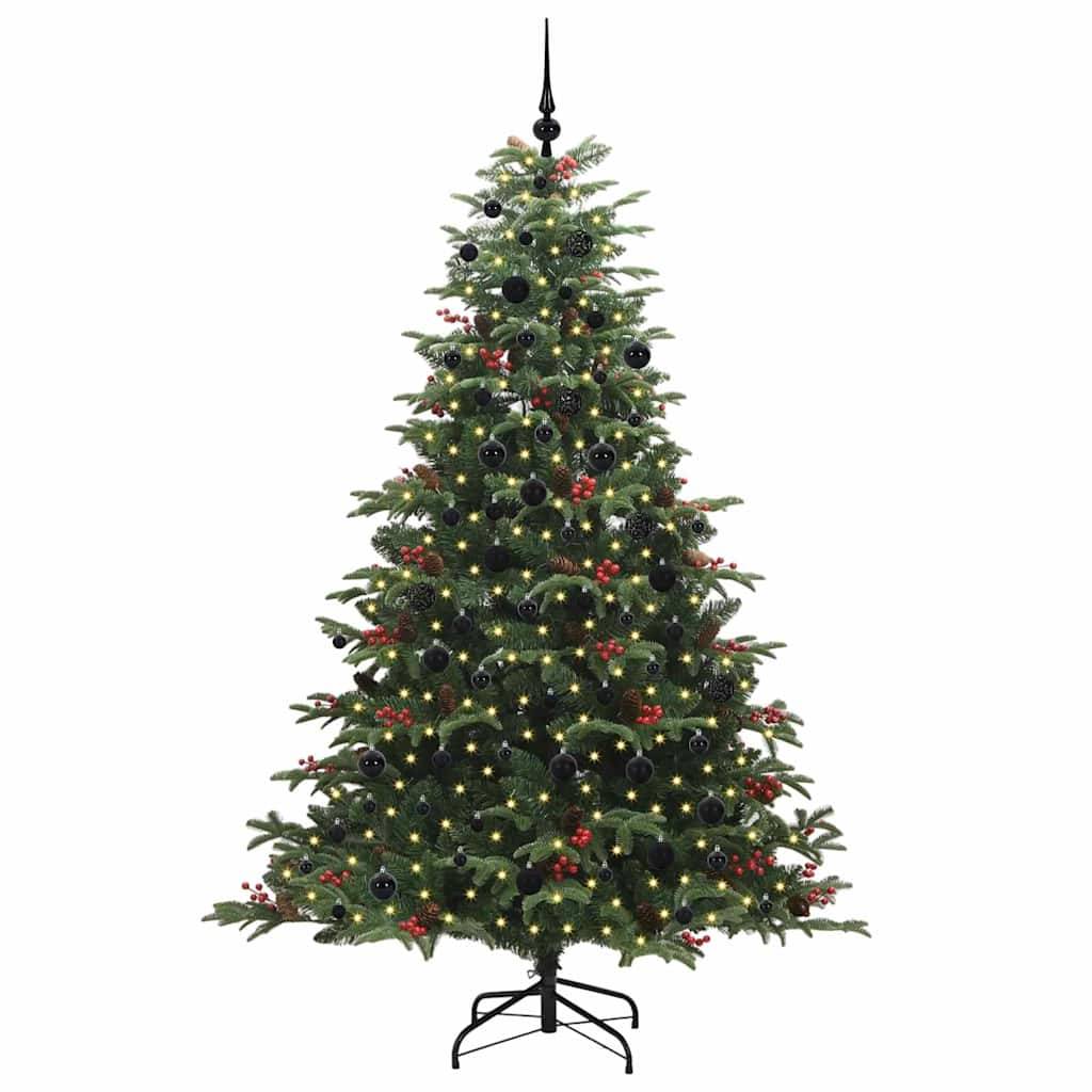 Sapin de Noël | Arbre de Noël artificiel Vert 210 cm PVC, métal et plastique Maison Chic - Image 3