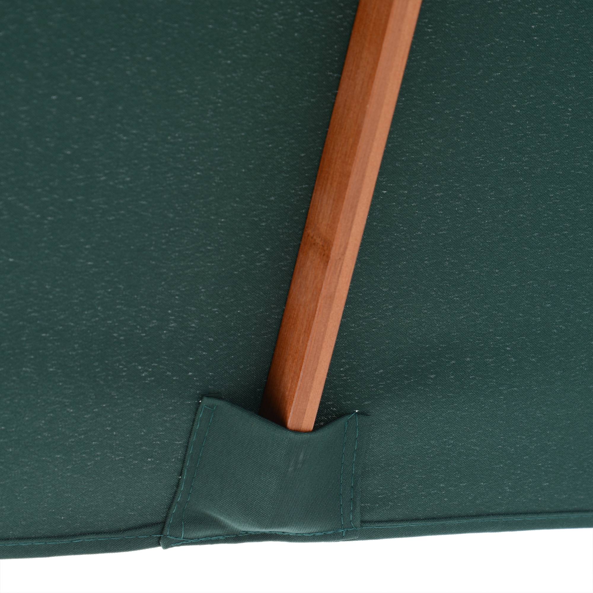 ComfortXL - Parasol Rectangulaire 2x1,5m Mât Bois Inclinable Ouverture à Poulie Idéal pour Balcon Terrasse Vert - ComfortXL Outdoor Living - Image 10