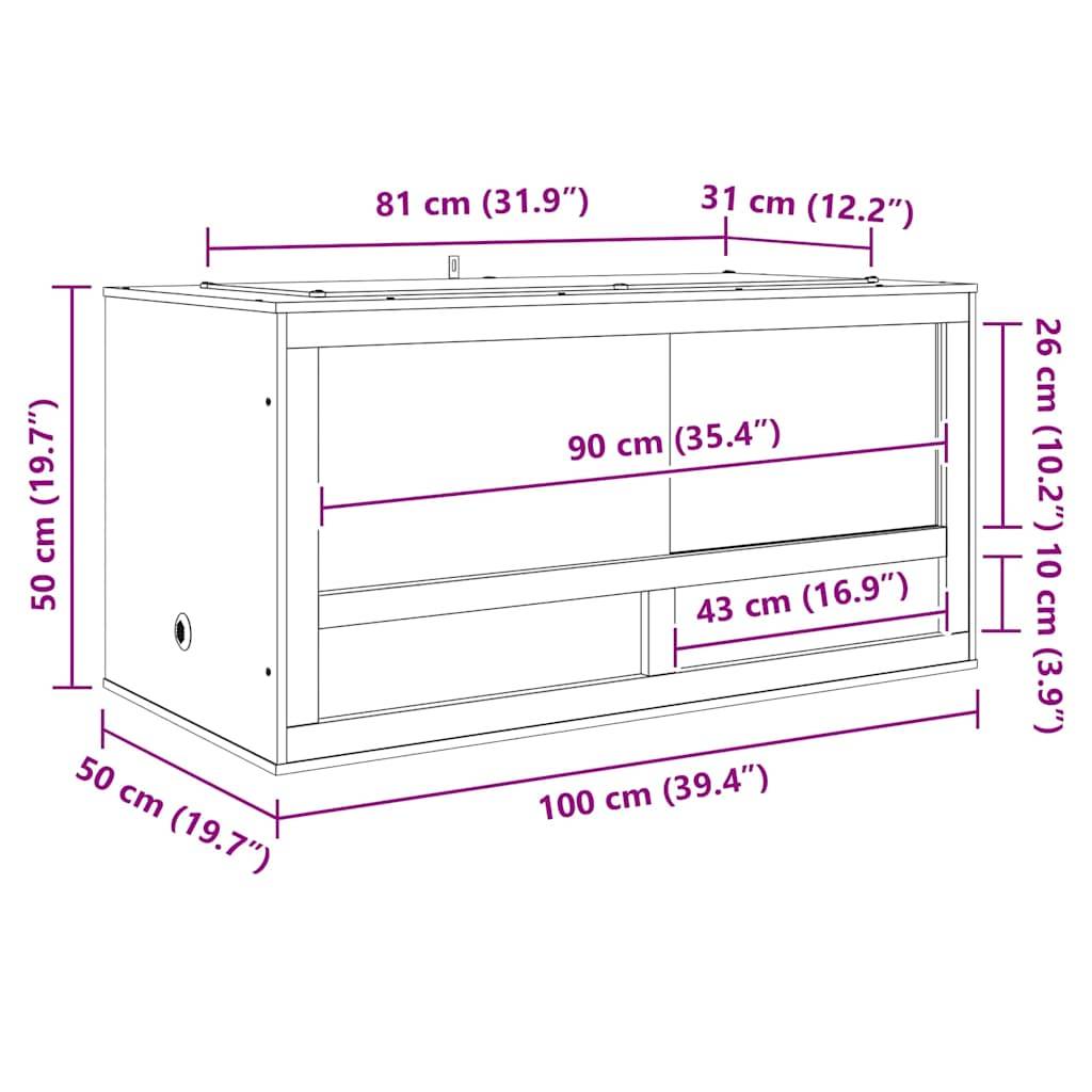Vidaxl - Terrarium Marron 100 x 50 x 50 cm OSB vidaXL 876730 - Image 3