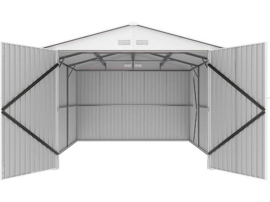Garage Métal "nevada" Avec Porte Battante - 15,36 M² -habitat Et Jardin - Image 4