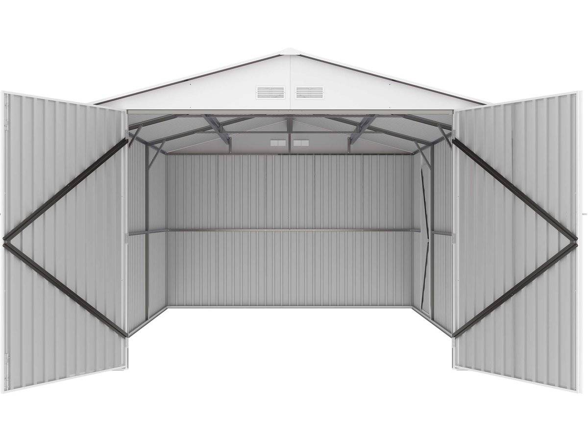 Garage Métal "nevada" Avec Porte Battante - 15,36 M² -habitat Et Jardin - Image 4