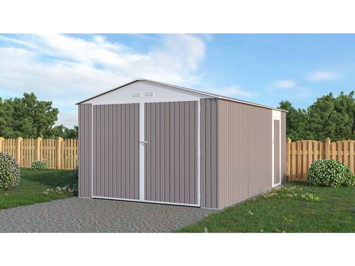 Garage Métal "nevada" Avec Porte Battante - 15,36 M² -habitat Et Jardin - Image 2