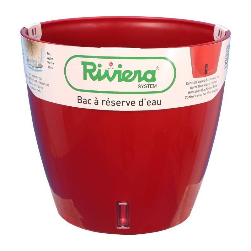 Riviera - Riviera Bac A Réserve D'eau - Rond - ø 36 X H 33 Cm - Rouge - Image 1
