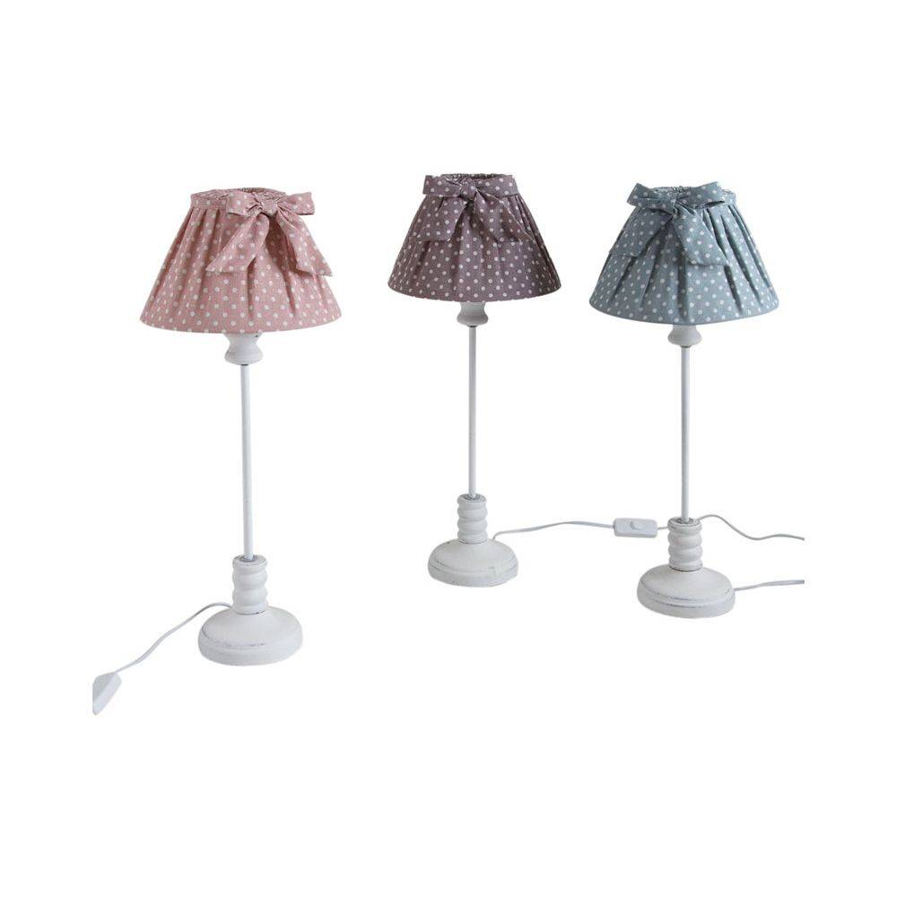 Aubry Gaspard - Lampe en bois et coton à pois - Image 2