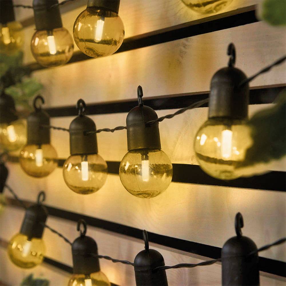 Guirlande lumineuse guinguette solaire 30 LED Unité Blanc Chaud - Image 2