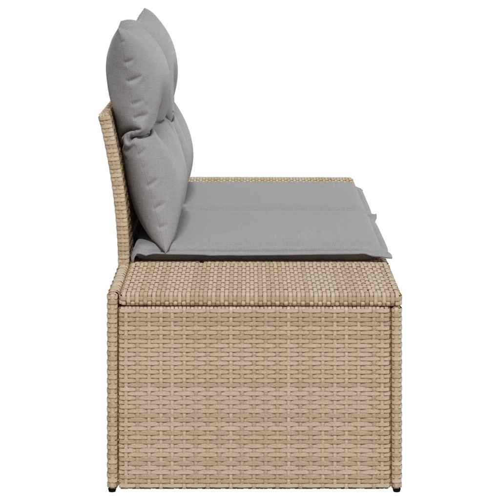 Canapé de Jardin Compact Polyrotin Beige – Look Chic et Naturel pour Petits Espaces Extérieurs – 123cm de Largeur – ComfortXL Outdoor Living - Image 6