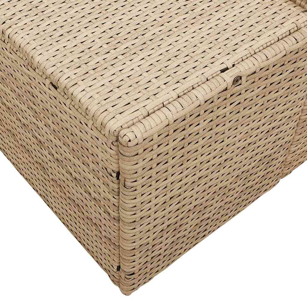 Canapé de Jardin Compact Polyrotin Beige – Look Chic et Naturel pour Petits Espaces Extérieurs – 123cm de Largeur – ComfortXL Outdoor Living - Image 7