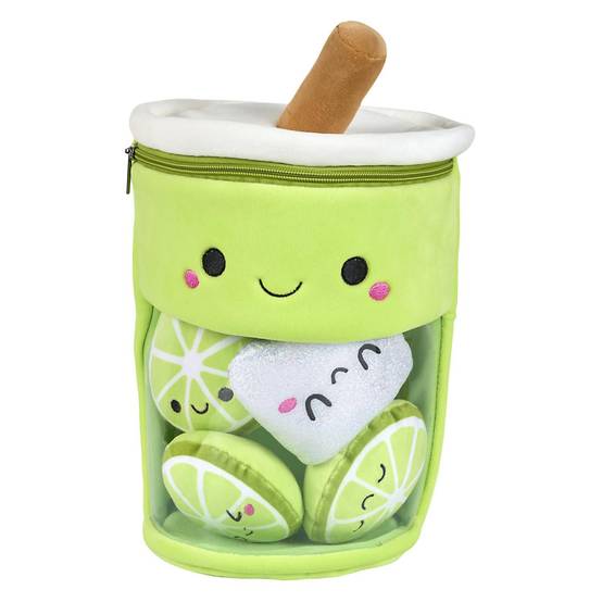 The Concept Factory - Peluche Enfant Bubble Tea Citron "Kawaii" 27cm Vert - Image 1