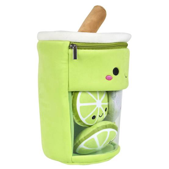 The Concept Factory - Peluche Enfant Bubble Tea Citron "Kawaii" 27cm Vert - Image 3