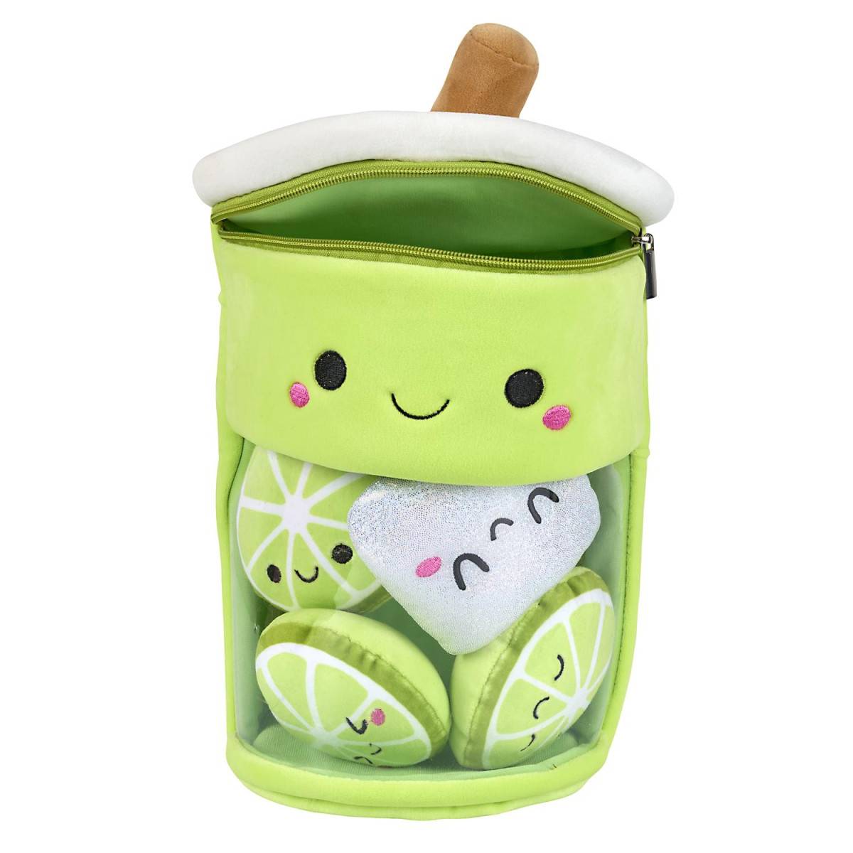 The Concept Factory - Peluche Enfant Bubble Tea Citron "Kawaii" 27cm Vert - Image 2