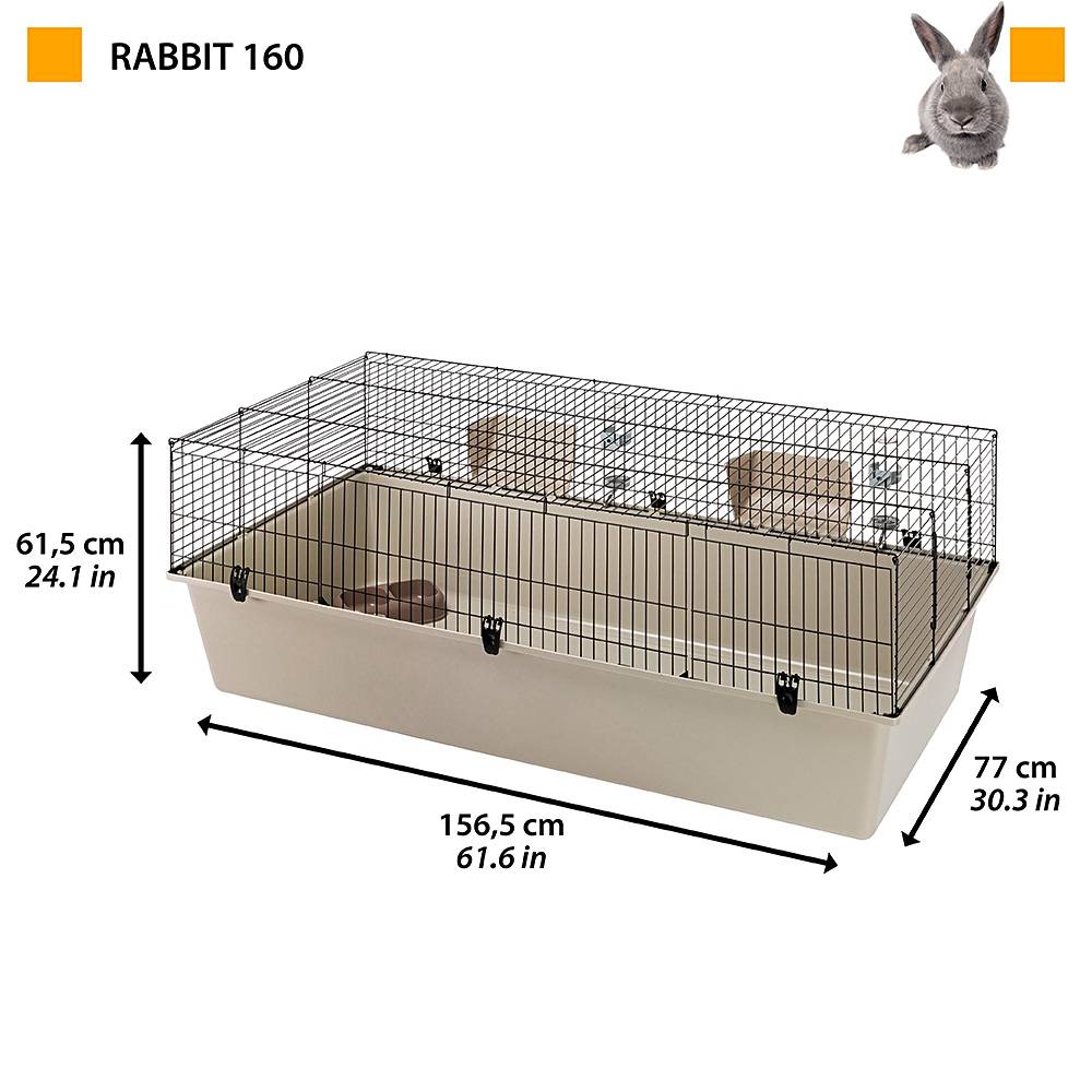 Ferplast - Cage pour lapins Ferplast RABBIT 160 ample métal thermoplastique confortable - Image 2