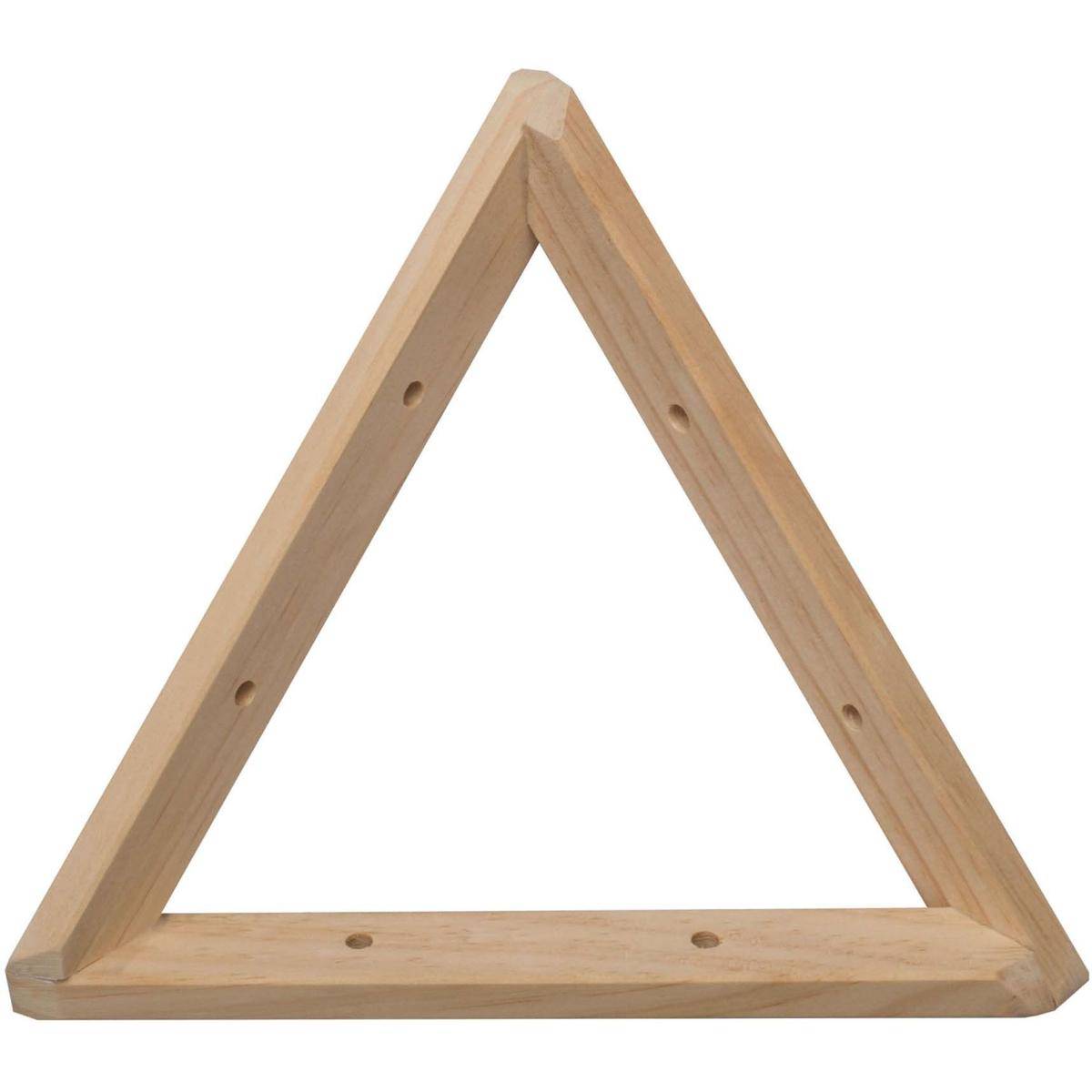 Equerre triangle en pin brut 20 cm - Image 1