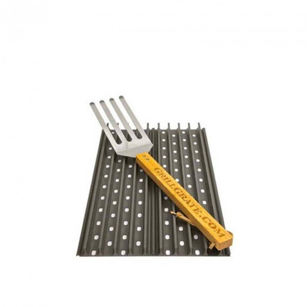 Grille de cuisson barbecue gaz Grill Grate 40 x 13.34cm (x2) aluminium - Image 1
