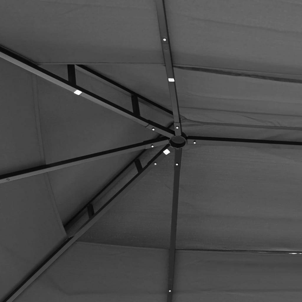 ComfortXL - Tonnelle de Réception Acier 4 Moustiquaires Zippées Toit Double Aération Anthracite 4x3 m – ComfortXL Outdoor Living - Image 6