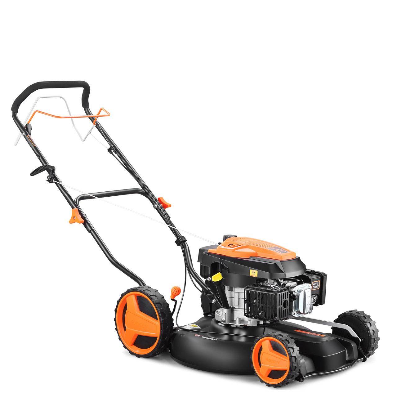 FUXTEC - Fuxtec tondeuse à gazon thermique mulching autotractée 196cm3 largeur de coupe 51cm redonne du tonus à votre pelouse