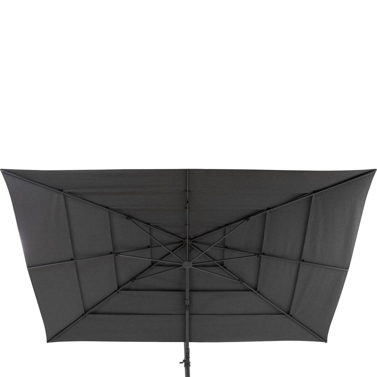 Hesperide - Parasol déporté rectangulaire multi-toile "Melhia" anthracite 4x3m Hespéride - Image 3