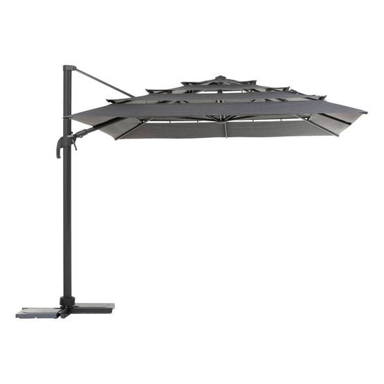 Hesperide - Parasol déporté rectangulaire multi-toile "Melhia" anthracite 4x3m Hespéride - Image 2