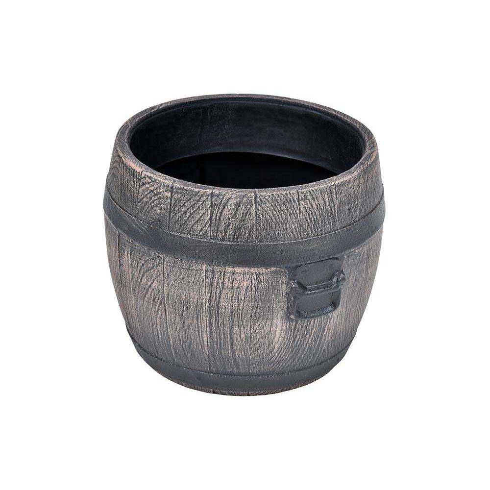 Roto - Jardinière ronde en polyéthylène imitation tonneau Bolero 35.5 x 34 cm - Image 3