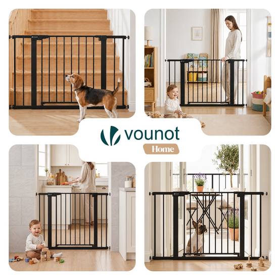 Vounot - Barriere de securite a pression sans percage Largeur 103-110cm Metal noir - Image 7