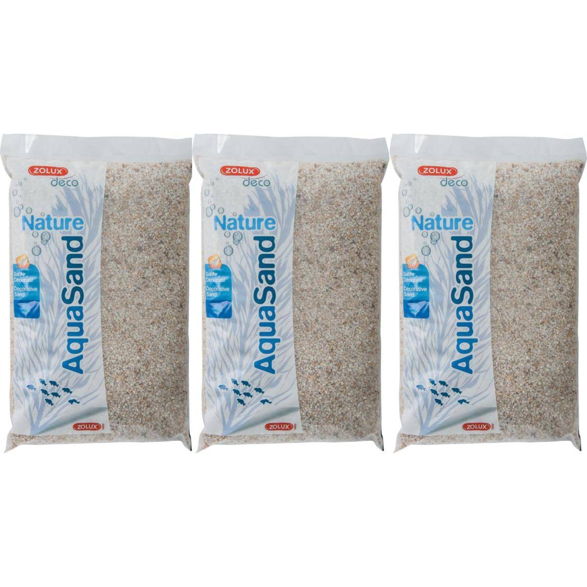 Zolux - Sol décoratif Aquasand quartz blanc 5kg (Lot de 3) - Image 1