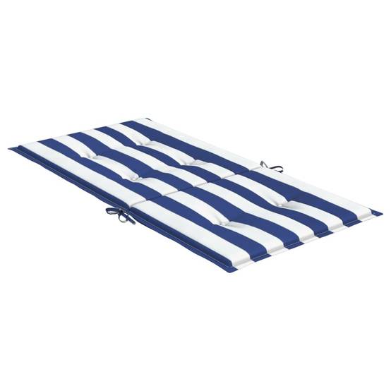 Coussins de chaise à dossier bas lot de 4 rayures bleu et blanc Maison Chic - Image 6