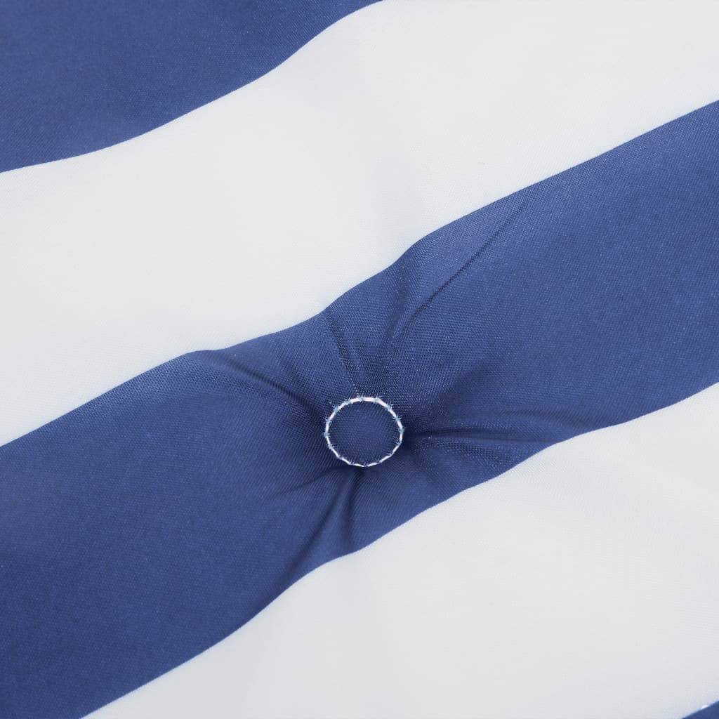 Coussins de chaise à dossier bas lot de 4 rayures bleu et blanc Maison Chic - Image 8
