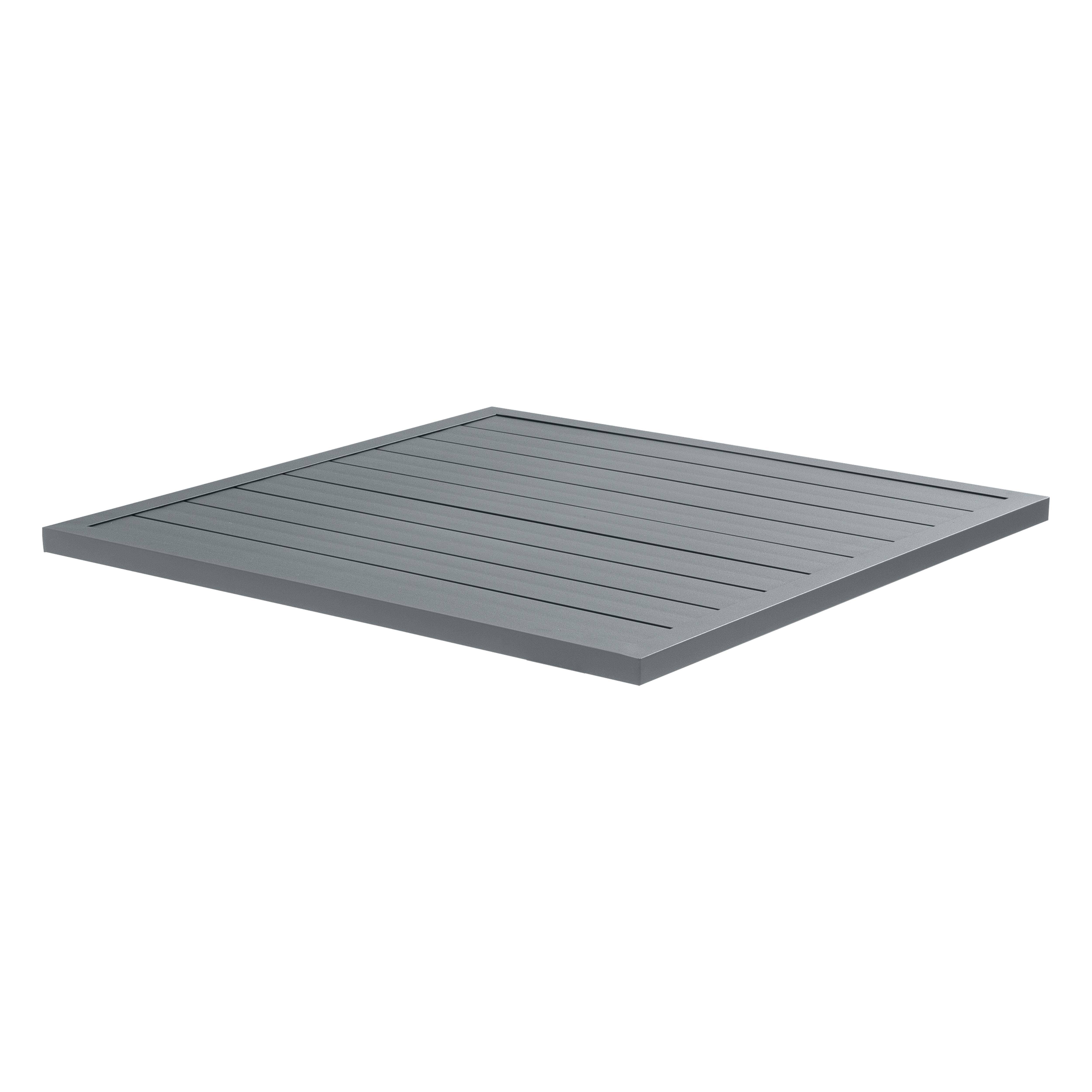 Oviala - Plateau de table carré Cardiff en aluminium gris 70 cm pour pied Klipo Cardiff - Oviala - Image 1