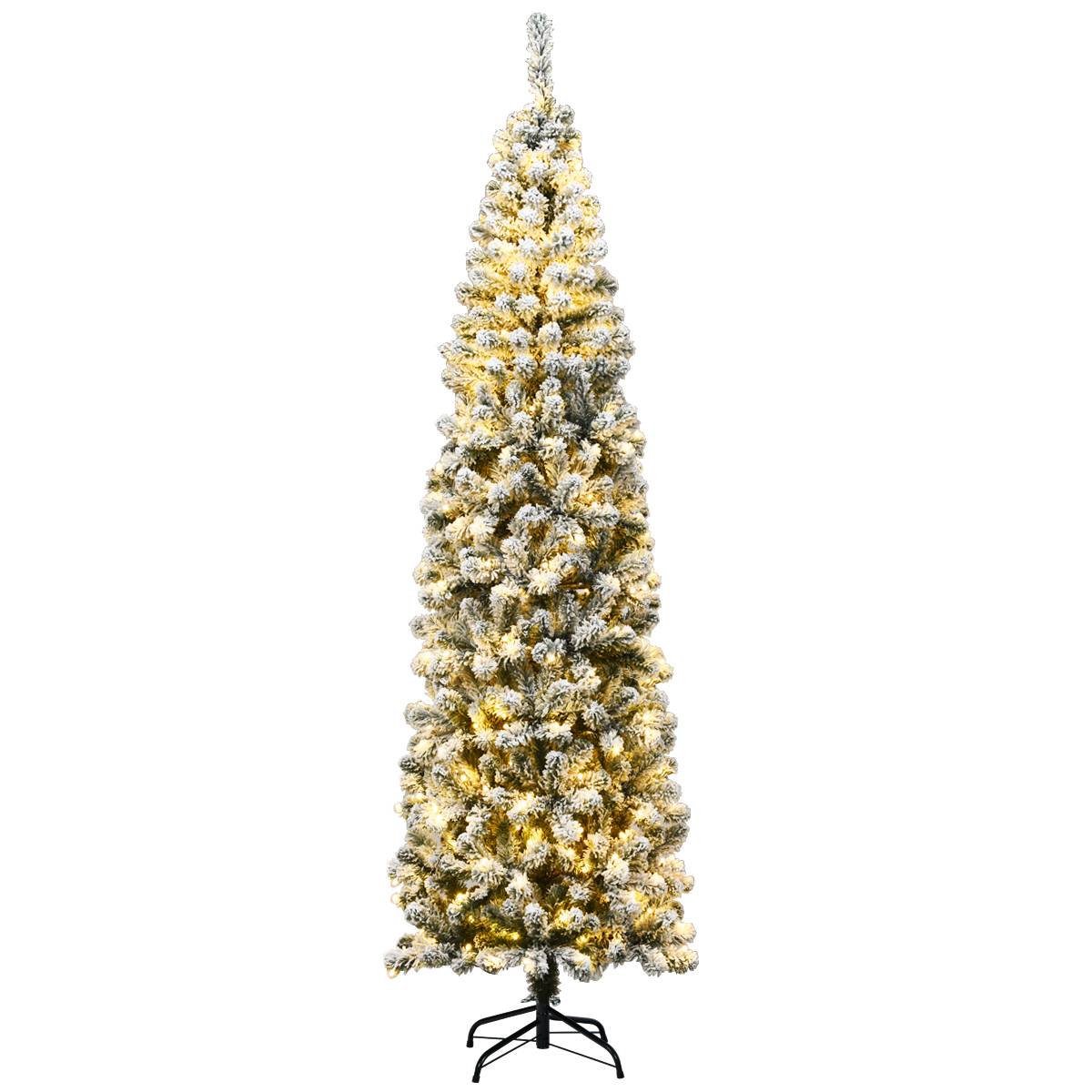 Cimier Sapin Noël Flocon De Neige Lumineux 20 LED - Couronne Arbre De Noël 23x18cm Blanc