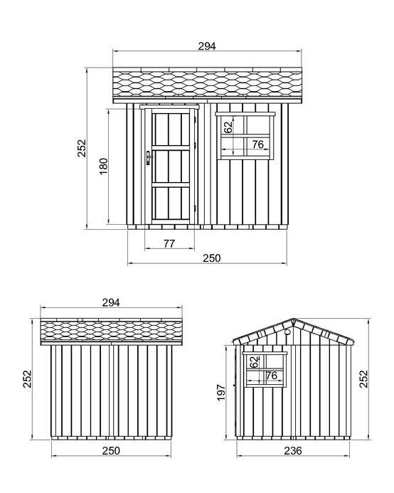 Timbela - Abri de Jardin Qualité Premium 5,9 m² - H252x250x294 cm avec un sol et des bardeaux bitumineuxs - Timbela M913 - Image 6