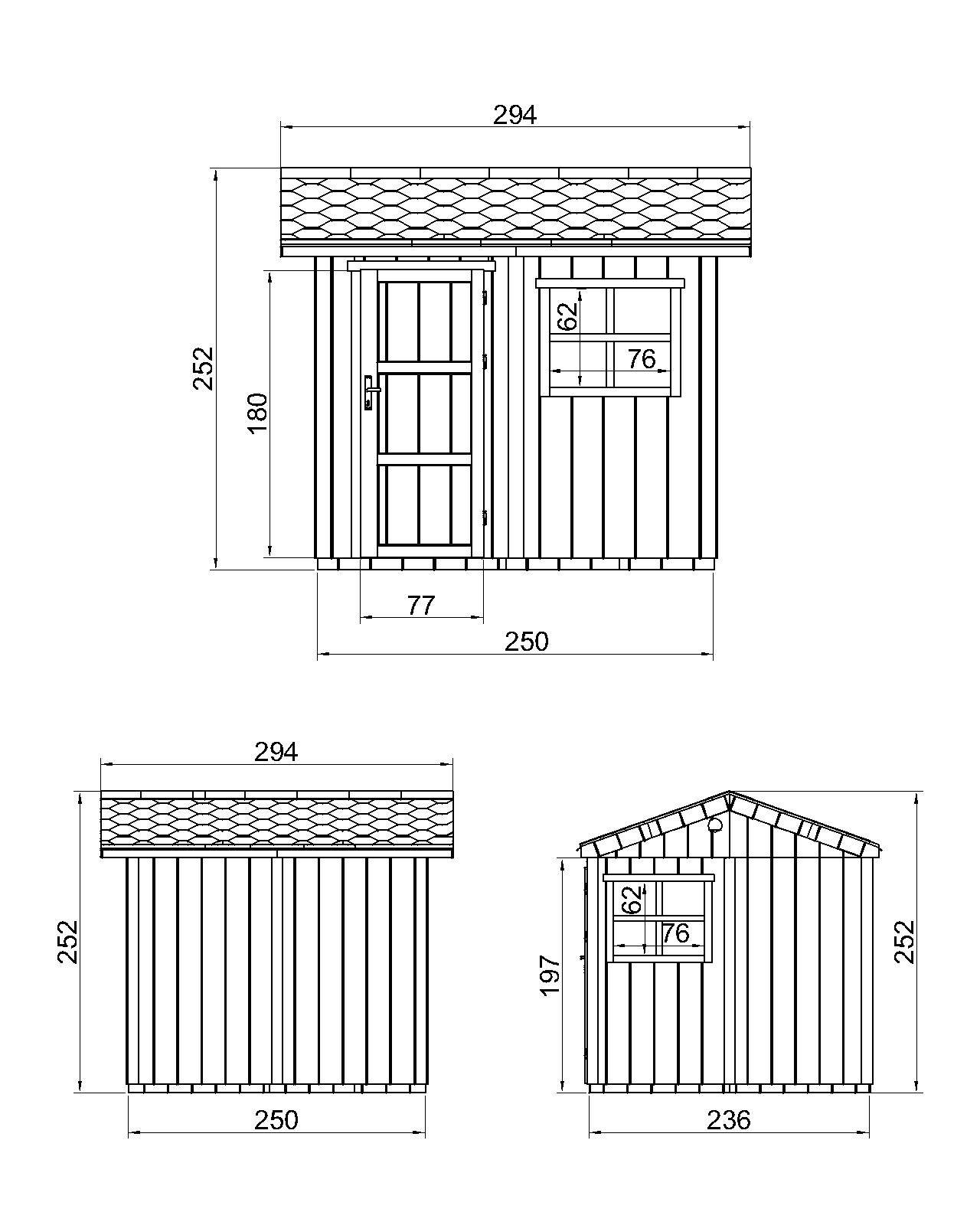 Timbela - Abri de Jardin Qualité Premium 5,9 m² - H252x250x294 cm avec un sol et des bardeaux bitumineuxs - Timbela M913 - Image 6