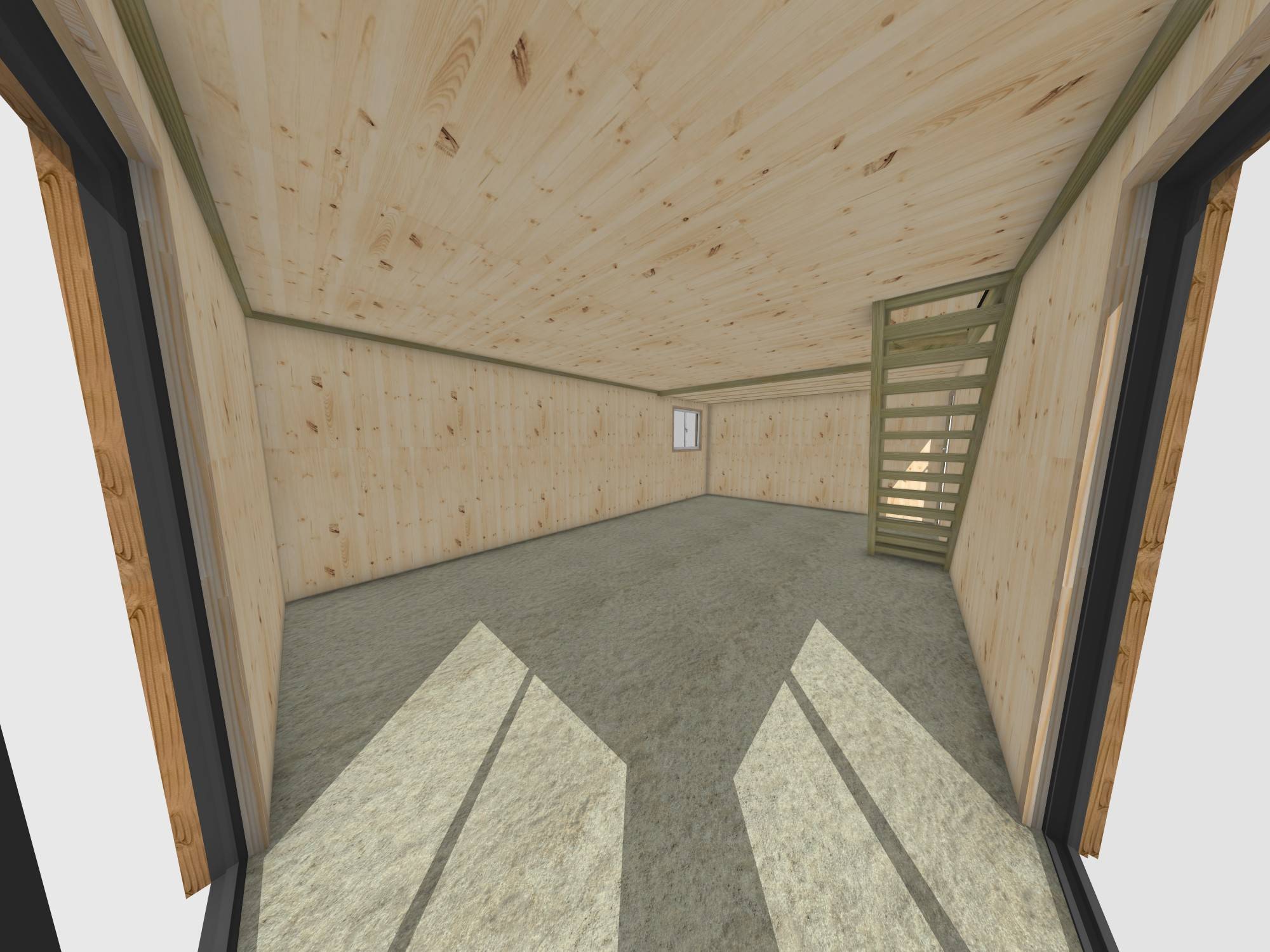 Studio de jardin RE2020 en bois 7,7 x 4,6 x 2,7 m / isolation RE2020 avec mezzanine et terrasse - Image 5