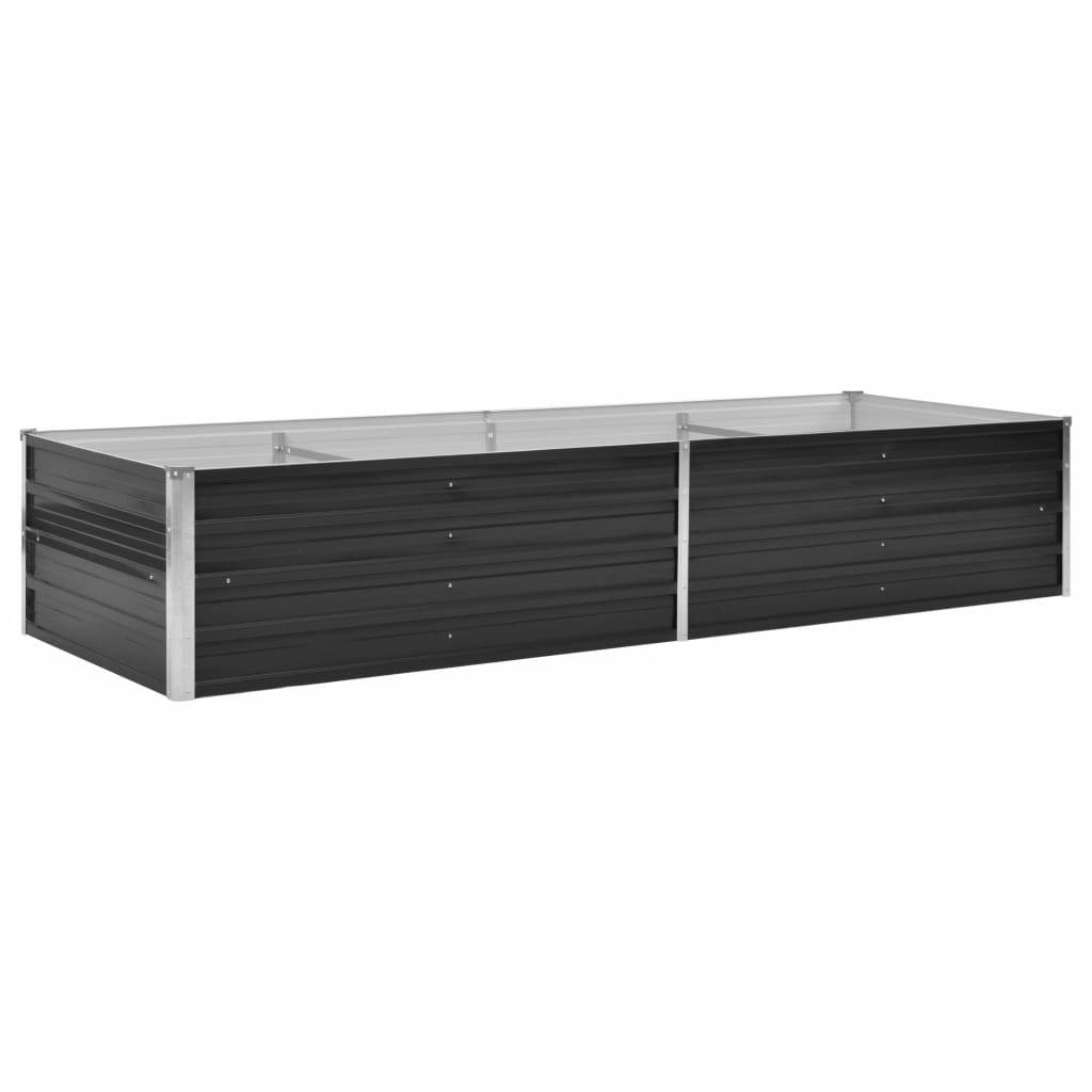 Jardinière lit surélevé plantes fleurs jardin anthracite 240 x 80 x 45 cm acier galvanisé anthracite - Image 1