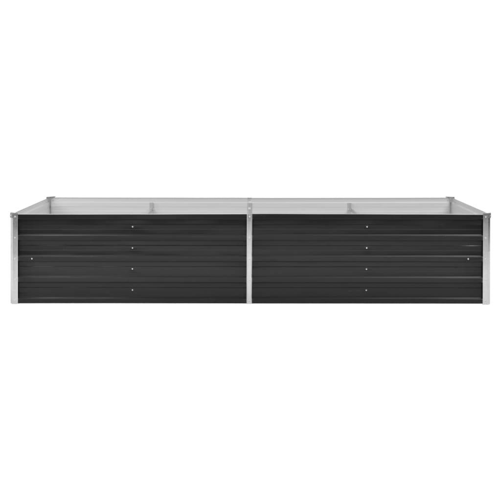 Jardinière lit surélevé plantes fleurs jardin anthracite 240 x 80 x 45 cm acier galvanisé anthracite - Image 2