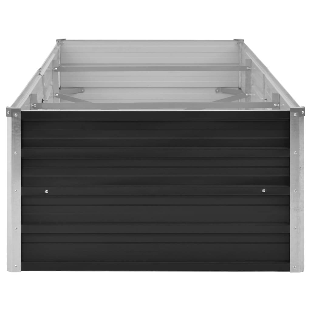 Jardinière lit surélevé plantes fleurs jardin anthracite 240 x 80 x 45 cm acier galvanisé anthracite - Image 4